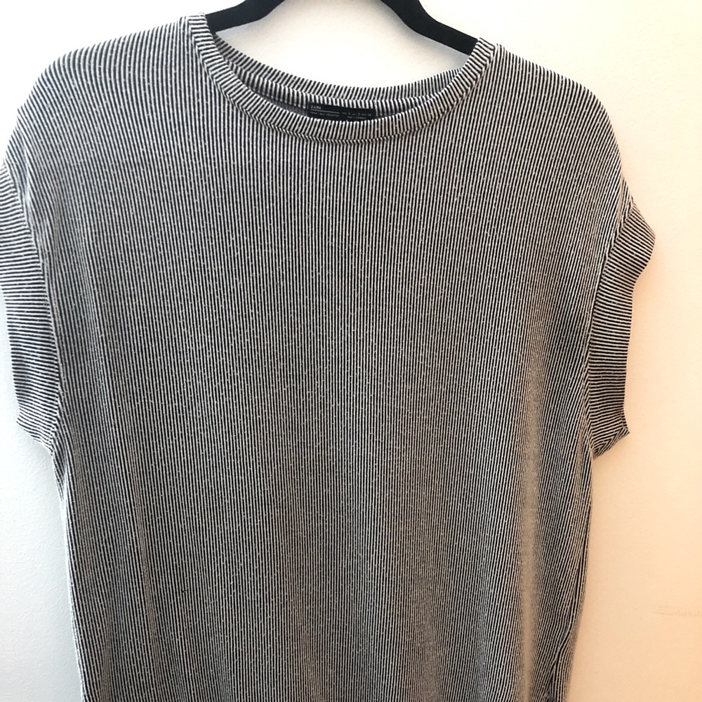 Zara black & white top